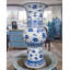 Vase dragon bleu et blanc