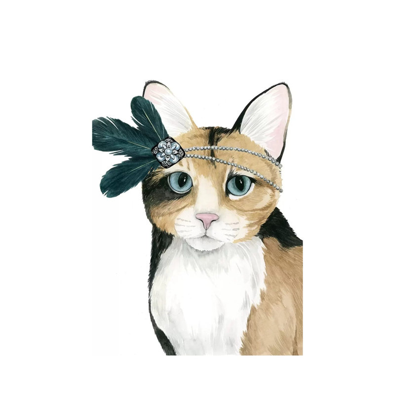 Downton Cat II by Grace Popp - Wrapped Canvas Print, 66.04cm H x 45.72cm W x 1.91cm D