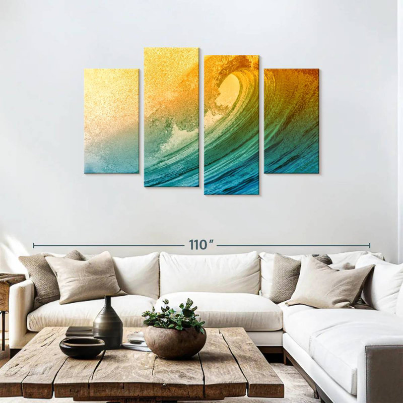 Gillard Sunny Glow Ocean Wave, H 48 po x l 75 po