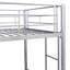 Lit superposé en métal argenté - moderne pour économiser de l'espace dans la chambre à coucher, construction, sommeil tranquille et stable, grand roulement, escalier sécuritaire, installation simple au-dessus, assemblage facile avec des instructions claires, toutes les pièces incluses, non-223262939