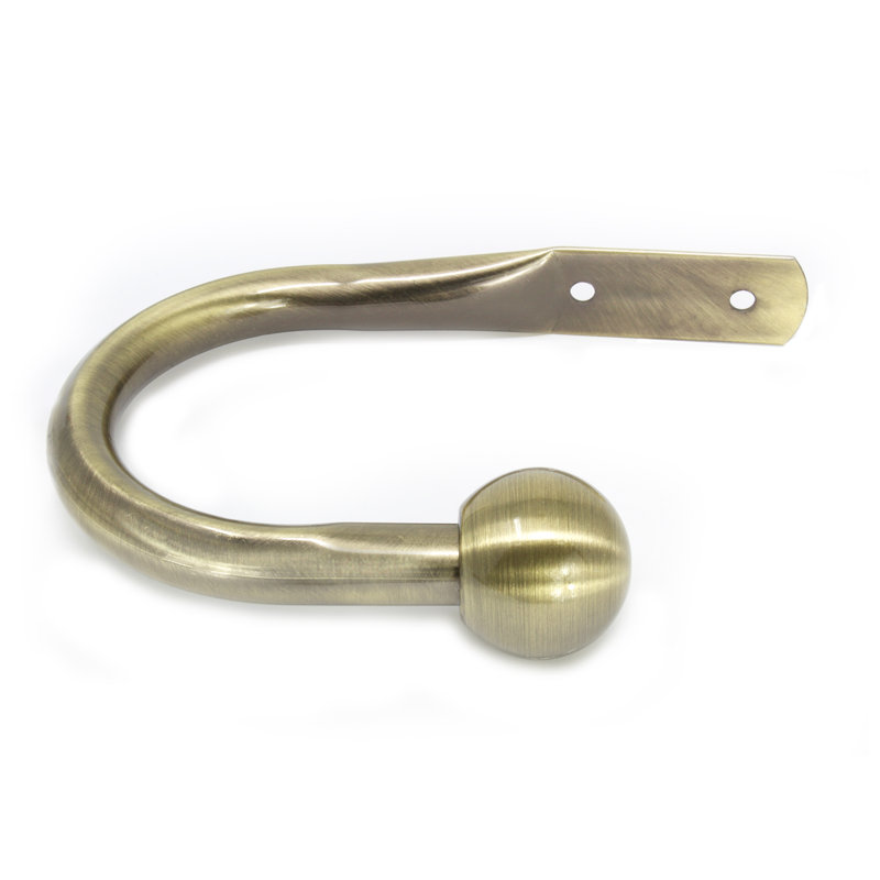 Hession Curtain Holdback, Essential Antique Brass