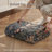 Soft Vintage Floral Washable Non-Slip Area Rug For Living Room, Bedroom Charcoal & Sage Green-1720546522