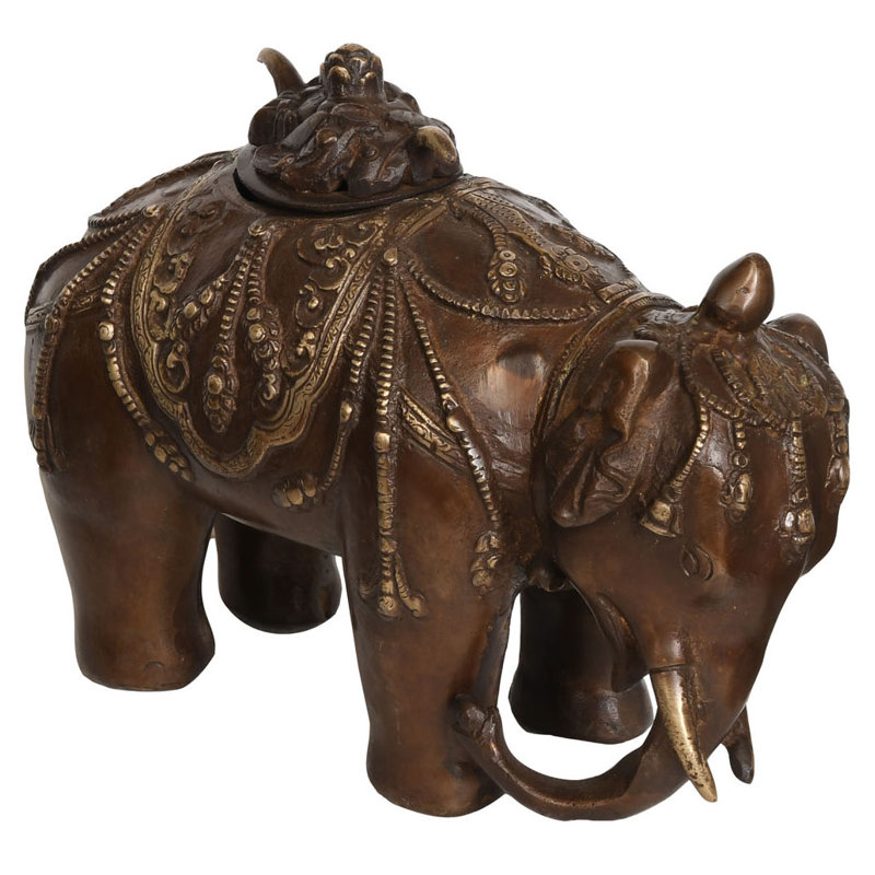 Brûleur d'encens éléphant (bouddhiste tibétain)