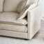 Canapé modulaire super doux avec 3 repose-pieds et siège haut rembourré beige
