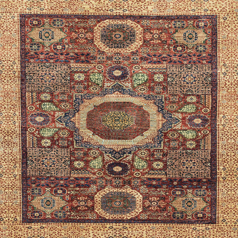 Abstract Indoor Rug, Square 7'