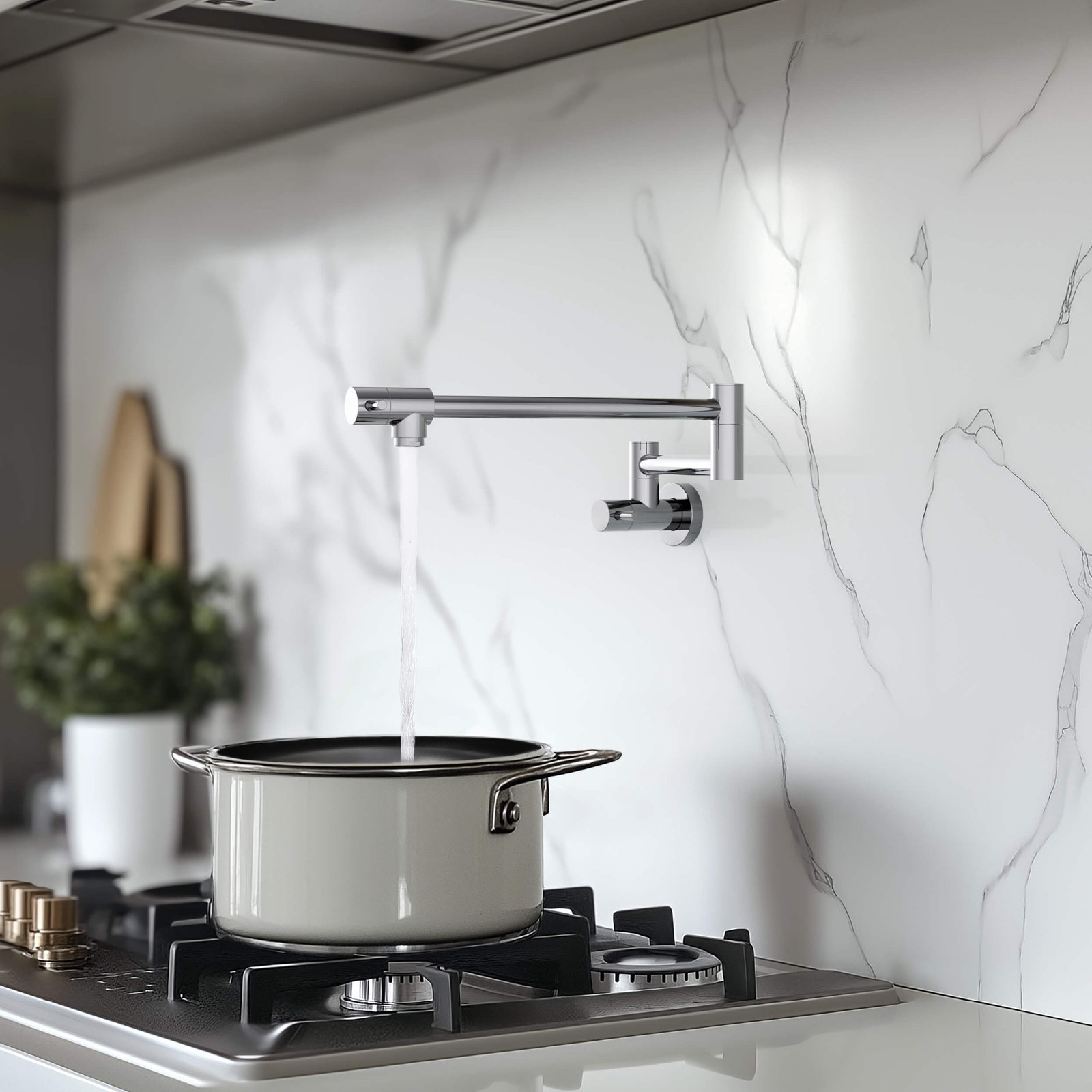 Kitchen Pot Filler Faucet, Chrome
