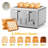 Teendow Stainless Steel 4 Slice Toaster, 6 Shade Settings, With Removable Crumb Tray, For Various Bread