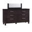 Commode double 6 tiroirs avec miroir Synder