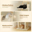 Tour pour chat 62 "à niveaux multiples avec 2 condos spacieux, patin à griffes, 4 poteaux à griffes, 2 perchoirs à chat, 2 pompons-67784519