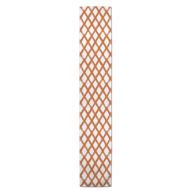 Koziol Geometric Table Runner, 90" L x 16" W, Geomatric, Orange