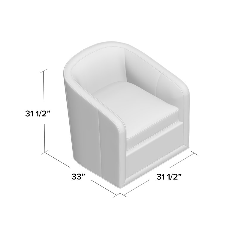 Fauteuil pivotant en cuir Los Altos Colton