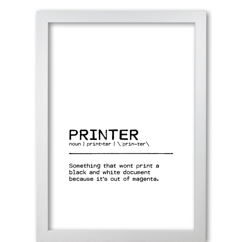 Printer - Print, 42cm H x 29.7cm W x 4cm D, Wrapped Canvas