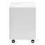 Classeur Bodh 25 po, 3 tiroirs, roulettes, stratifié blanc
