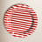 Red Stripe Drop Ruffle Dinner Plate