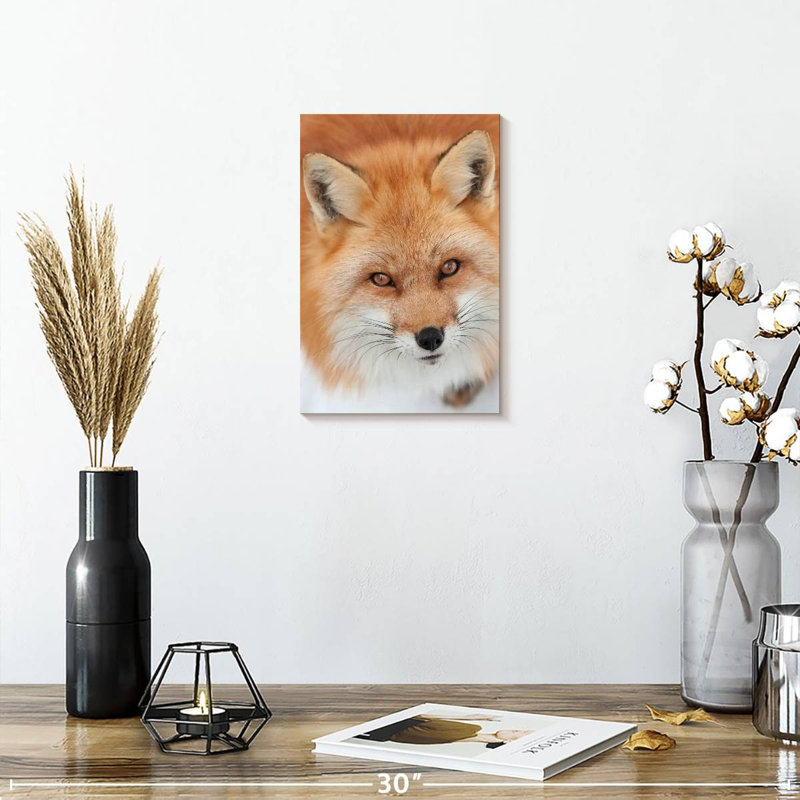 Brampt Fluffy Red Fox, 12" H x 8" W