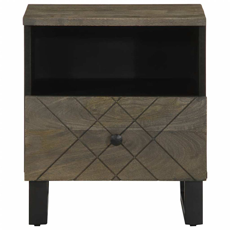 Amry 40cm W Metal Bedside Table