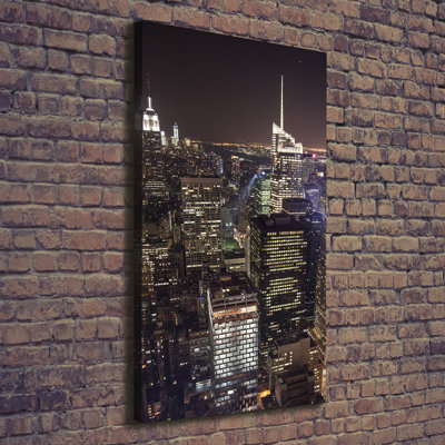 New York By Night - Wrapped Canvas Print