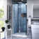 Aqua Fold 32" W x 72" H Frameless Square Hinged Shower Enclosure with Base Included