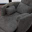 Fauteuil inclinable pivotant Global Home avec repose-pieds manuel et coussins latéraux moelleux en graphite Milan