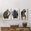 «Bath Animals I», ensemble de 3 reproductions d'art sur toile tendue-993370475