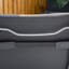 Chaise longue d'extérieur pliante noire