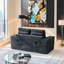 Lit convertible en mousse viscoélastique 21 avec structure en acier, tissu en velours côtelé, idéal pour les petits espaces et le salon noir, mousse à structure désossée, fonction compacte et antidérapante