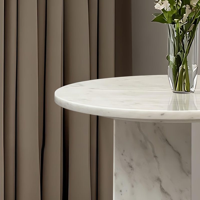marble coffee table, White/Natural