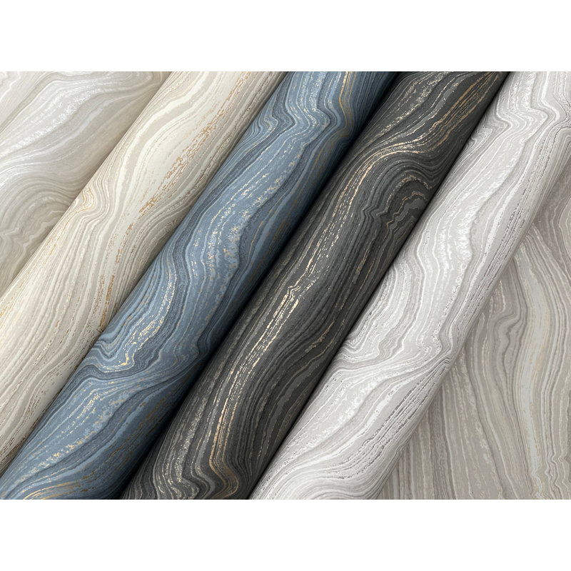 Papier peint minéral chatoyant minéral, Gris