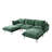 Almendarez Traci Upholstered 111.02'' Wide Velvet Reversible Modular Sofa & Chaise,5-piece-1289752408