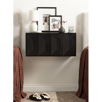 Wooden Wall Cabinet with Push-Close Doors