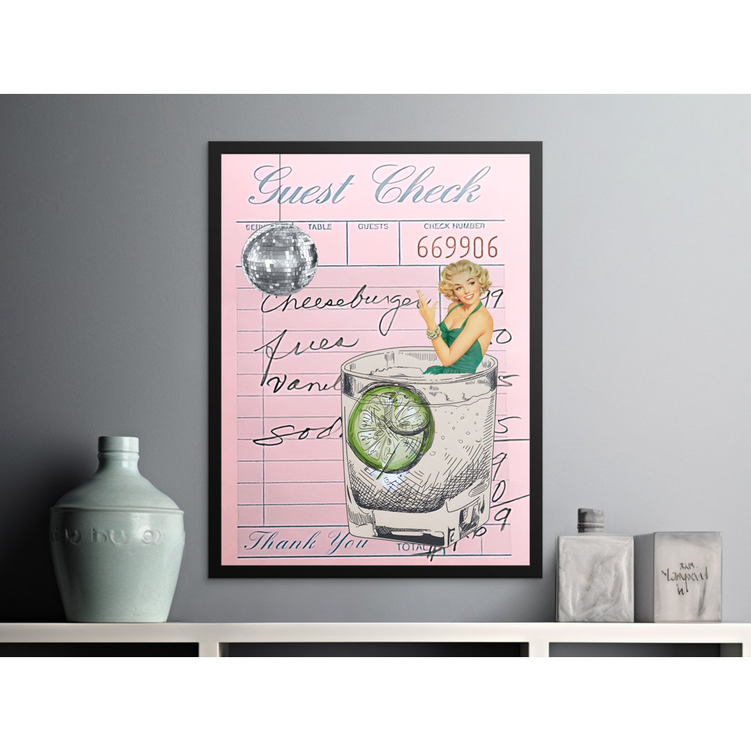 Bar Cart Decor Black Framed Poster
