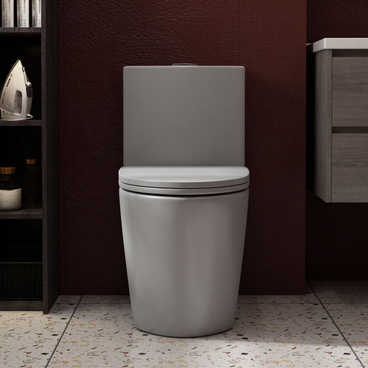 Modern One Piece Toilet,Elongated Toilet Power Dual Flush 1.1/1.6 GPF,Comfortable Seat ADA Height