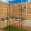 Charleah 110cm W x 40cm D Metal Arbour in Black