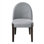 Chaises d'appoint rembourrées en tissu pour la salle à manger, gris ardoise, ensemble de 2, L 25 x l 21 x H 35, pieds en bois espresso