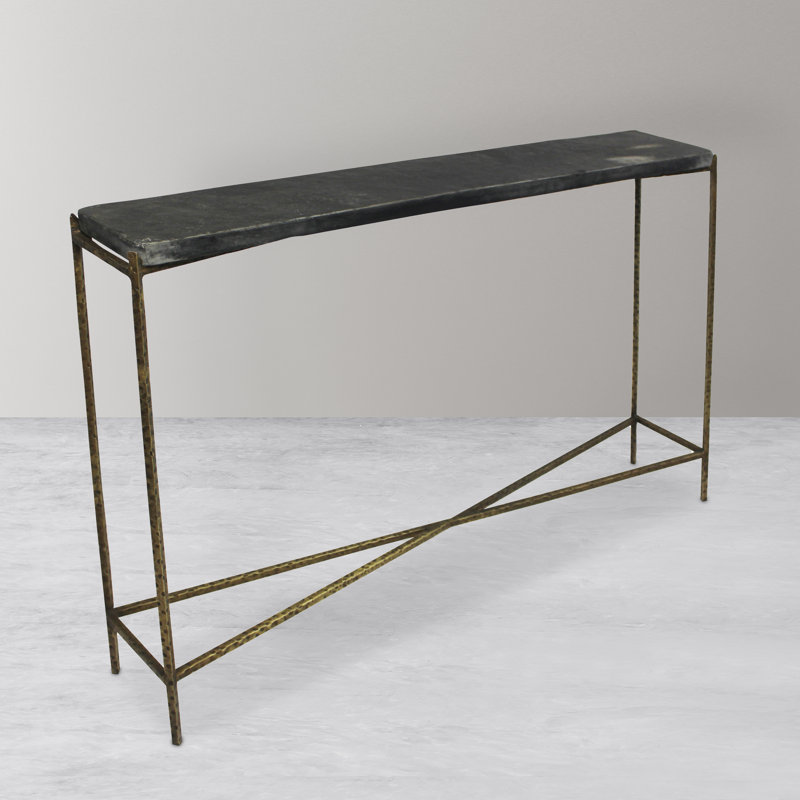 Jamez Stone Top Console Table, 30" H x 48" W x 8" D