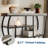 Industrial 4-Tier Console Table for Living Room – Narrow Entryway Sofa Table with Storage Shelves, Metal Geometric Frame, Rustic Wood Accent, Adjustable Feet, Versatile Furniture, Grey-328168702