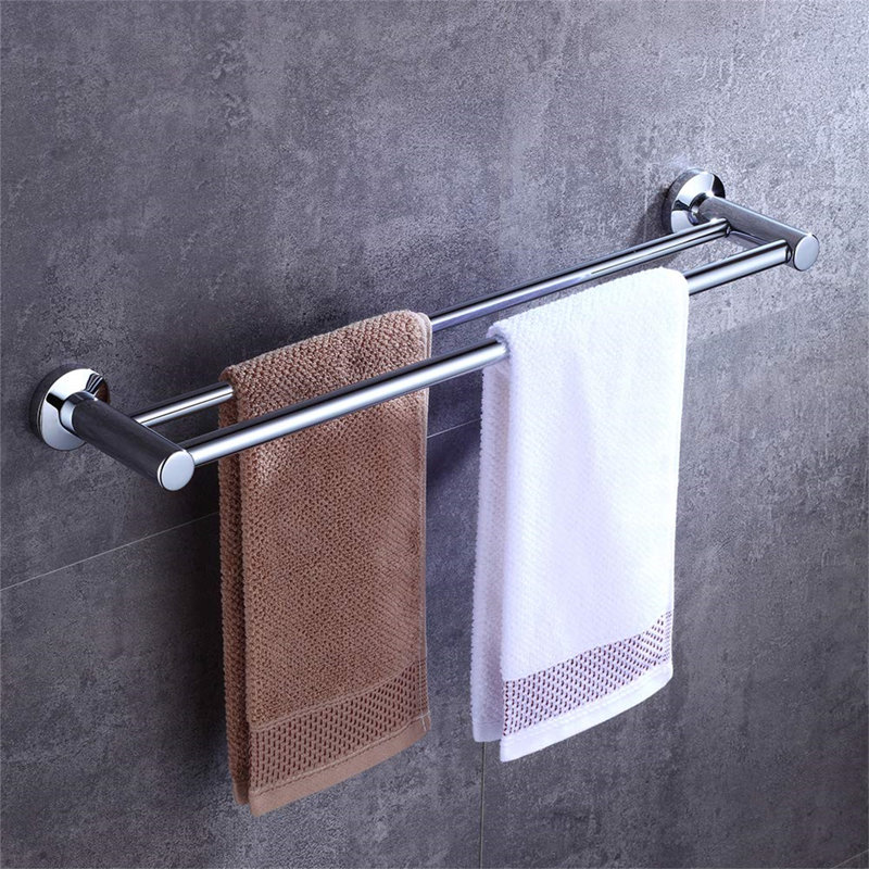 Bushweller Wall Towel Rack, Silver