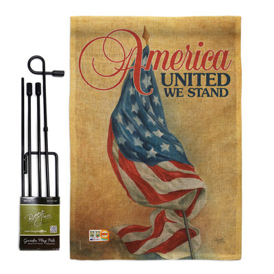 « america american americana patriotique », impressions en polyester de 2 côtés 18,5 x 13 po ensemble de drapeau