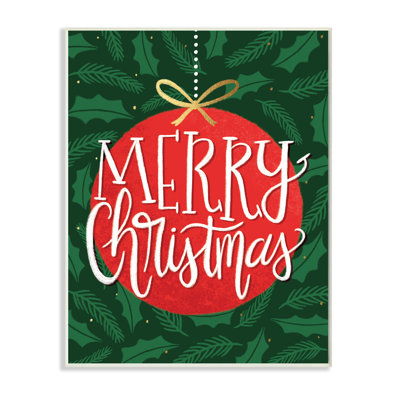 Décoration festive de Noël « Merry Christmas » rouge par Taylor Shannon-impression d’art graphique