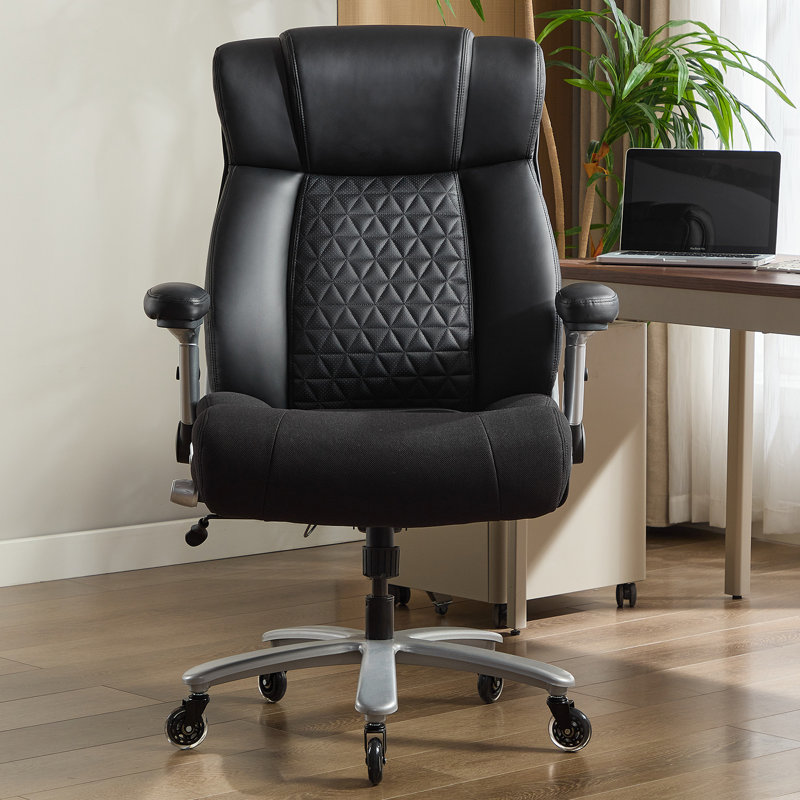 Big And Tall Executive Office Chair For 500 Lbs With Adjustable Lumbar Support