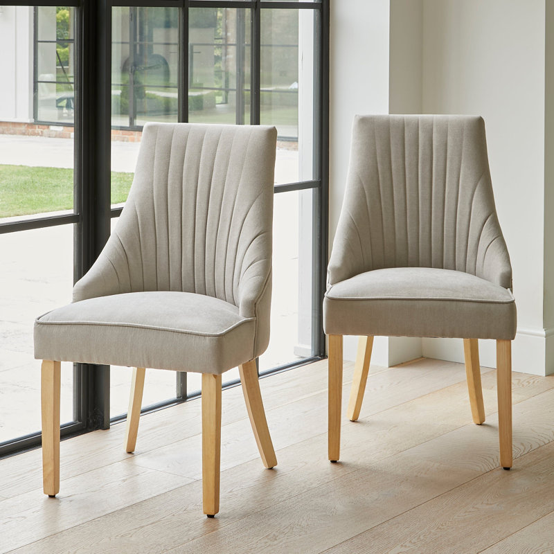 45cm H Solid Wood Accent in Beige, Beige seat with Whitewash legs