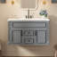 Meuble-lavabo mural 36 po avec évier, 2 tiroirs et portes à fermeture douce-196876814