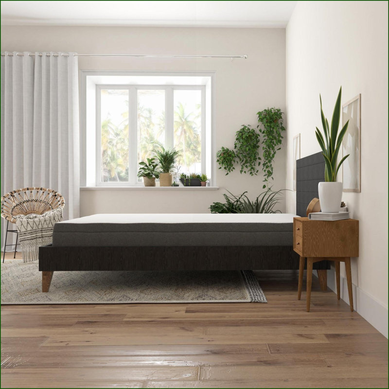 Matelas | Matelas en mousse à mémoire de forme ferme de 8 po, grille d'air gel, support de bord breveté | Blanc neige | Double