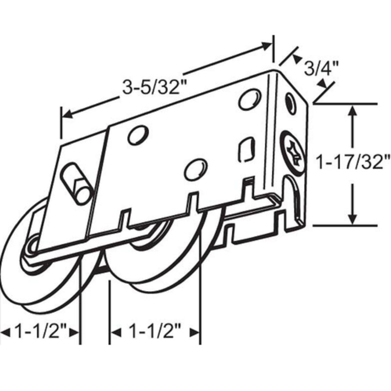 Rouleau tandem pour porte coulissante Harcar