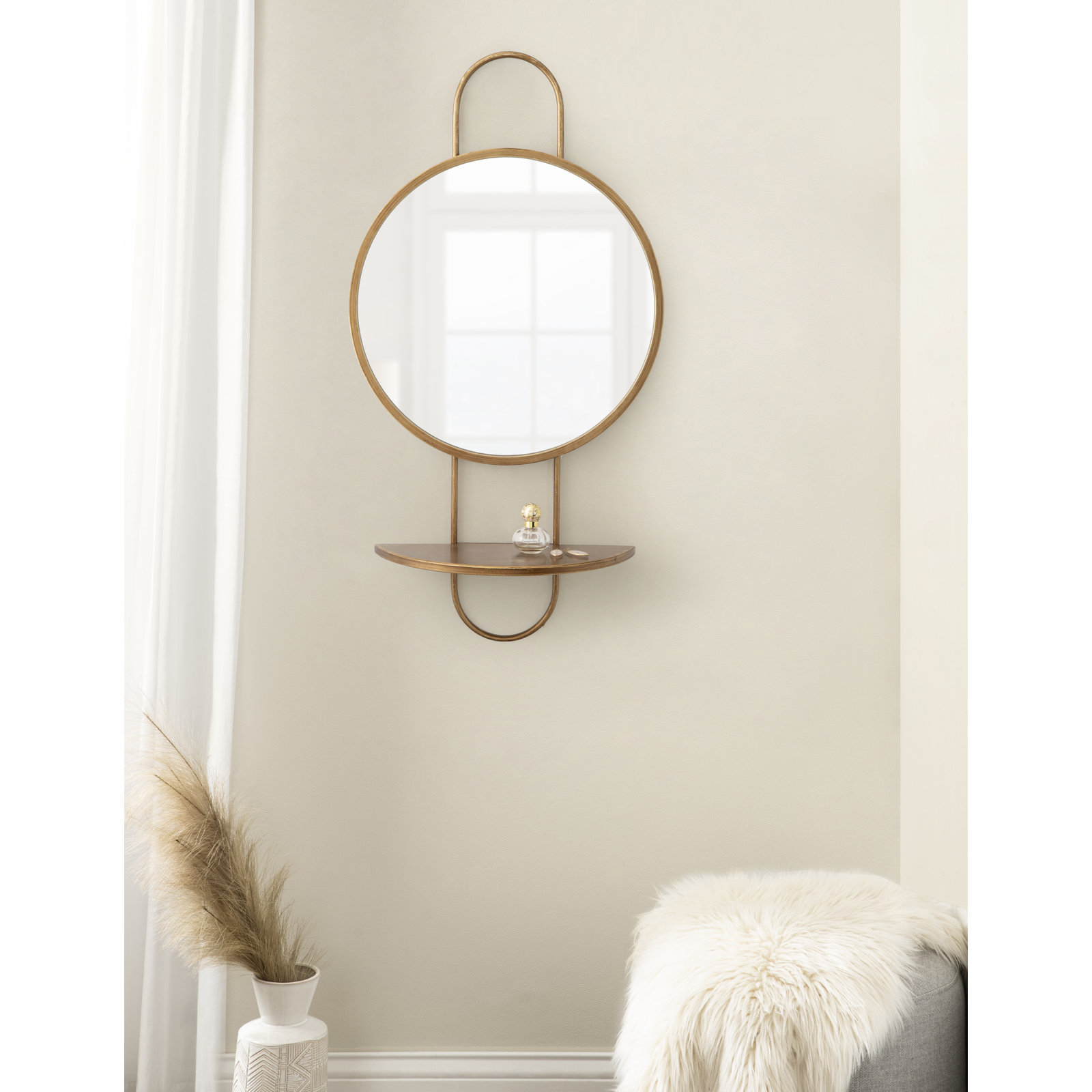 19" Accent Mirror, Gold