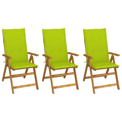 Chaise de patio avec coussin en teck