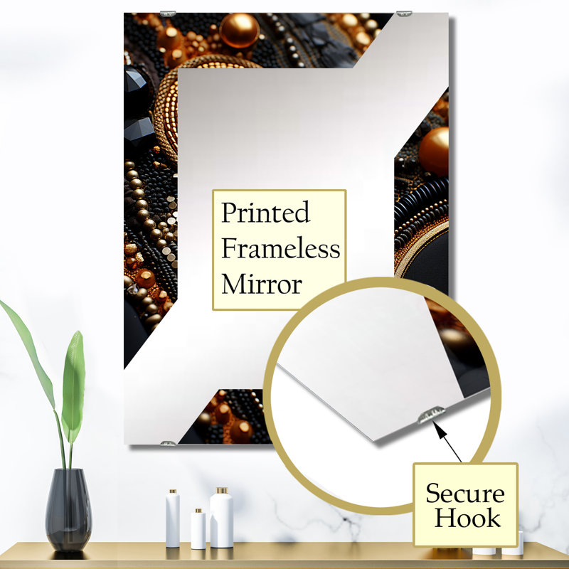 Miroir mural Fulmer - Geode Stone MIR136125, 40 po x 30 po