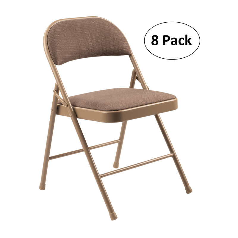 Ensemble de 8 chaises pliantes empilables National Public Seating, Brun