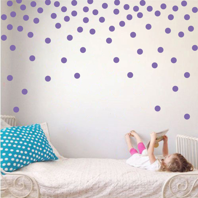 Adhésif décoratif à pois, Lavande, H 24 po x l 39 po x P 0,01 po