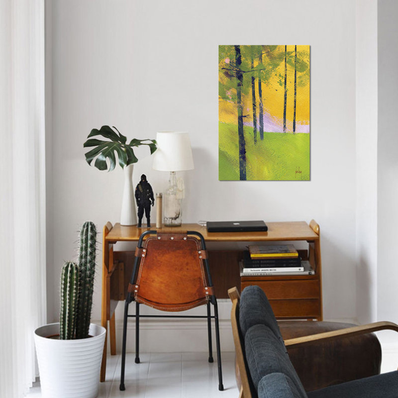 « simple épicéa », reproduction sur toile, H 26 po x l 18 po x P 1,5 po, Toile tendue, Pas de tapis